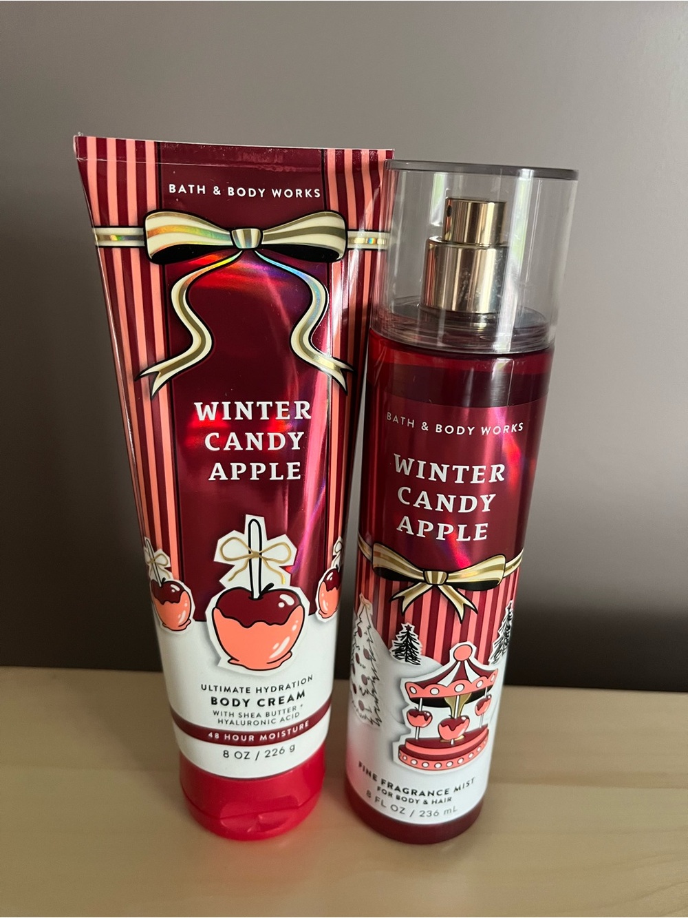 Bath & Body Works Winter Candy Apple Body Cream & Fine Fragrance Mist